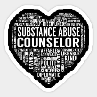 Substance Abuse Counselor Heart Sticker